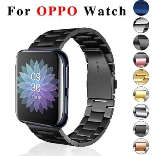 41mm 46mm Metal belt Strap For OPPO Watch Stainless Steel Watch Band For OPPO watch bracelet 41mm accessories 46mm wristband