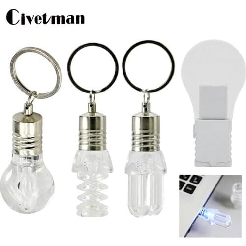 Light Bulb Shaped USB Flash Drive 64GB Pen Drive 128GB Electric Bulb LED USB Memory Disk 8GB 16GB 32GB 256GB Pendrive USB Stick