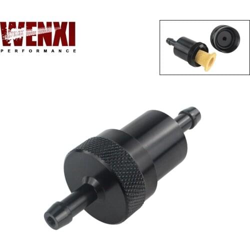 High Quality Billet Aluminum Anodize Black Fuel Filter 1/4" Street Fuel Filter WX-SLF0520-04