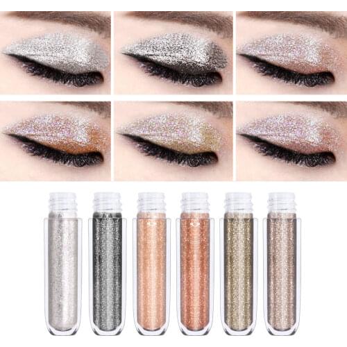 6 Colors Diamond Bead Lightwater Liquid Of Eye shadow 3.8g Beauty Eyes Makeup Brand HengFang