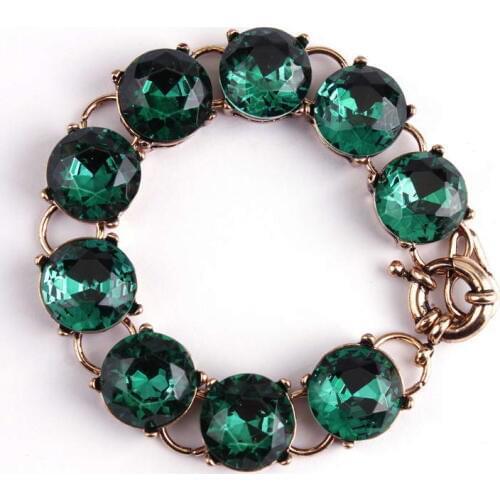 1.5cm Pop Color Faceted Round Crystal Dot Bracelet Gold Trendy Bridesmaid Jewelry Women Accessories Factory Wholesale B1483