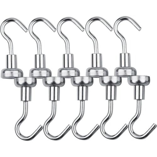 10Pcs/Set Strong Magnetic Hooks Heavy Duty Wall Hooks Hanger Key Coat Cup Hanging Hanger For Home Kitchen Storage Organization