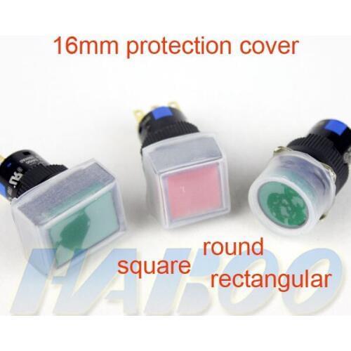 100pcs/lot 16mm push button switch protection cover dust-proof cover oil-proof cover switch protection cover