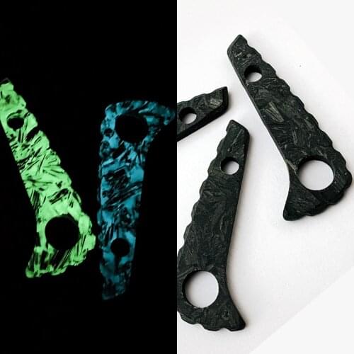 1pieceCustom Made Marbled CF Carbon Fiber Paramilitary 2 Backspacer PM2 Custom Back spacer Folding Knife Parts Make Accessories