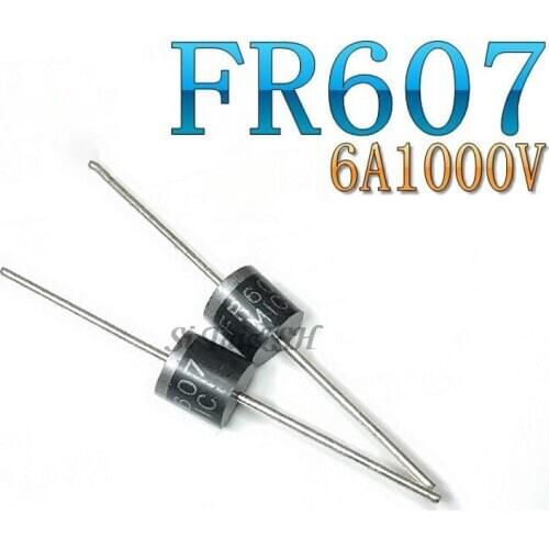 20PCS FR607 6A 1000V Fast Recovery Diodes