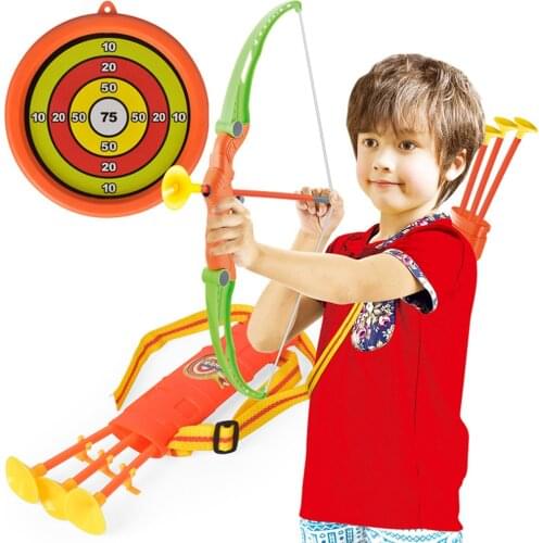 2021 Kids Shooting Outdoor Sports Toy Bow Arrow Set Plastic Toys For Children Outdoor Funny Toys With Sucker Gifts Set Kids Toy