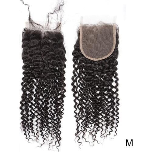 4x4 5x5 Lace Closure Human Hair Closure With Baby Hair Deep Wave Brazilian Hair Extension Remy Closure Free Part/Middle Part