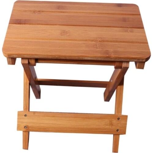 Bamboo folding stool portable household solid Bamboo taburet outdoor fishing chair small bench square stool