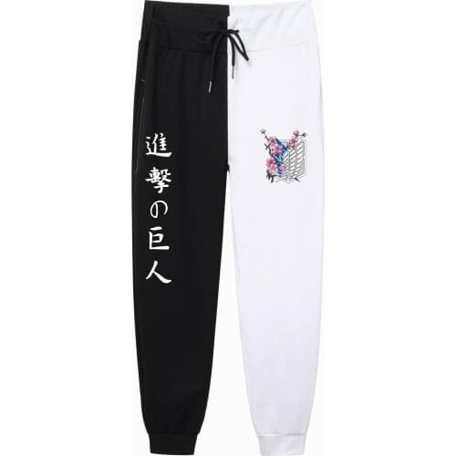 Japanese anime Attack on Titan print PatchworkPants Harajuku Mens Pants Joggers Male Trousers Casual Sweatpants sweatpants
