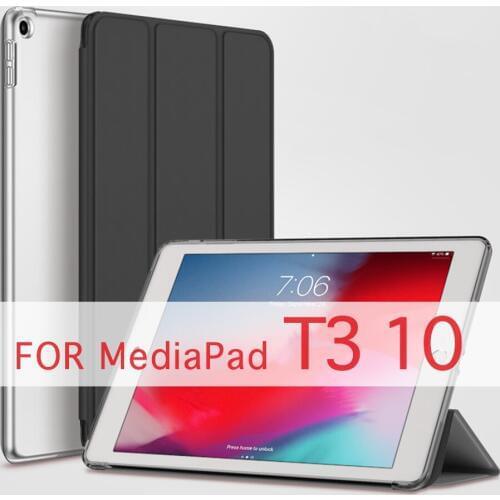 Tablet Case For HUAWEI MediaPad T3 10 AGS-W09/L09/L03 / Honor Play Pad 2 9.6" Funda PC Back PU Leather Smart Cover Auto Sleep
