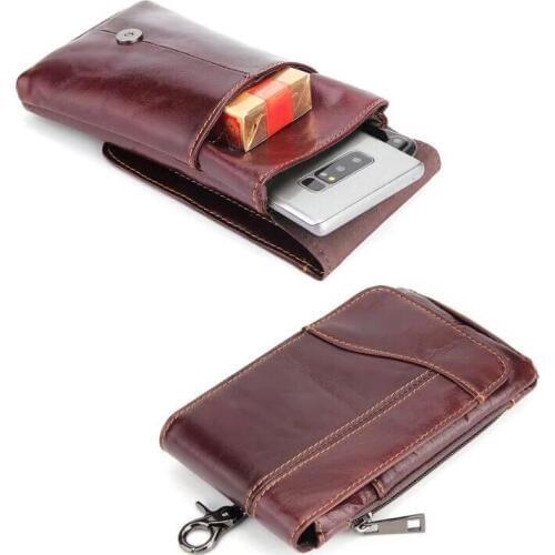 Genuine Leather Phone Case Shoulder Belt Clip Hook Loop Pouch For Xiaomi Redmi Y1/Y1 Lite,Redmi 5a,Mi A1,Mi A1 (5X)Redmi Note 5A