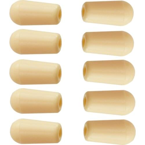 Pack of 10 Beige Toggle Switches Knobs Cap Tip 4mm for /phone Guitar Replacement Parts