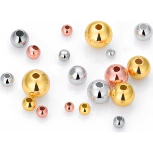 1pack 2 3 4mm Genuine 925 Sterling Silver Round Beads Pure silver Spacer Beads Ball for DIY Necklace Bracelet Jewelry Findings