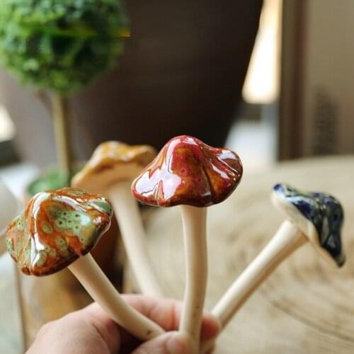 Cute ceramic simulation mushroom outdoor garden balcony flower pot decoration garden decoration lawn decor crafts gift CL71909