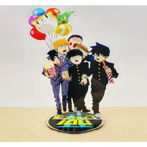 Cute Mob Psycho 100 Acrylic Stand Model Toys Stand Plate Cosplay Standing Sign Figure Desk Decor Gift for Fans Anime Collection