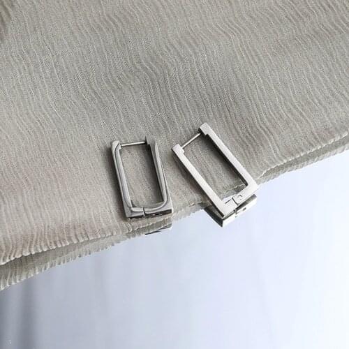 Fashion Geometric Earrings Rectangular gold earrings Womens earrings metal titanium steel earrings 2021 trend