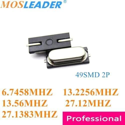 Mosleader 1000pcs HC-49S SMD 6.7458MHZ 13.2256MHZ 13.56MHZ 27.12MHZ 27.1383MHZ Passive crystal oscillator Chinese SMD Crystals