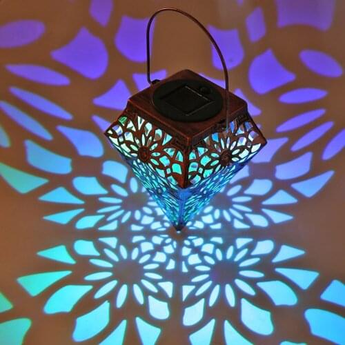 Polar Star Floor Lamp Metal Iron Bohemian Light Room Fairy Geometric Lamp 3D Projection Hollow Lamp for Home Garden Decoration