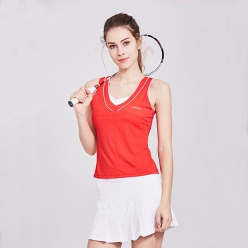 Raibaallu Clothes WomenS Red and White Tennis Dress Girl with Shorts Golf Clothes Sport Skirt Padel Woman