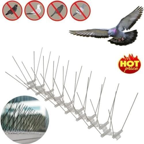 Stainless Steel Sturdy Bird Spikes Kit Bird Control Spikes for Home Towers Roofs