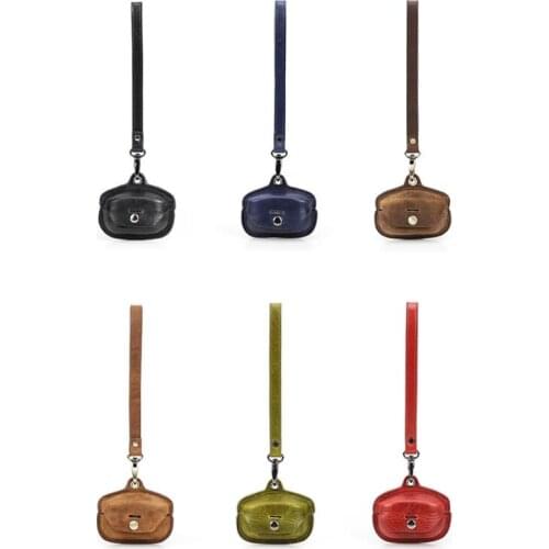 Anti-fall Leather Case Compatible with-S-ony WF-1000XM4 Wireless Earbud Charging Case Anti-drop Protective Case