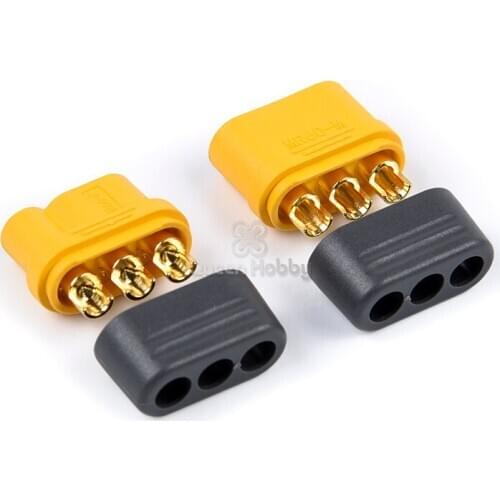 3.5mm 3 Core Connector Amass MR60 Plug with Protector Cover T plug Interface Connector Sheathed for Remote Control Model