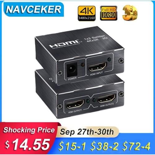 2020 New 4K 60Hz HDMI 2.0 Splitter 1x2 Splitter HDMI 2.0 4K Support HDCP 1.4 UHD HDMI Splitter 2.0 Switch Box For PS4 Projector