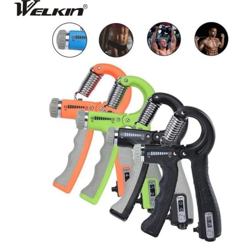 Welkin R-Shape Adjustable Countable Hand Grip Strength Exercise Gripper with Counter Durable Hand Strength Exercise Fitness Tool