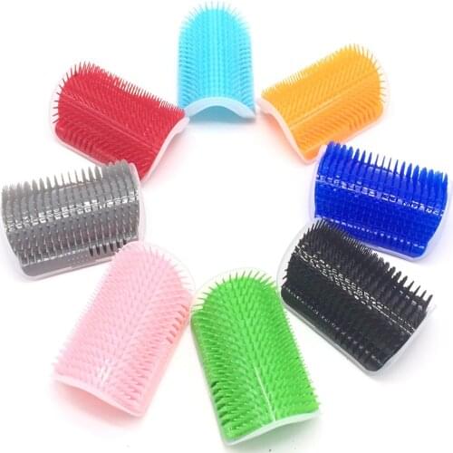 Cats Brush Corner Cat Massage Self Groomer Comb Brush Cat Rubs the Face with a Tickling Comb Cat Product Device with Catnip
