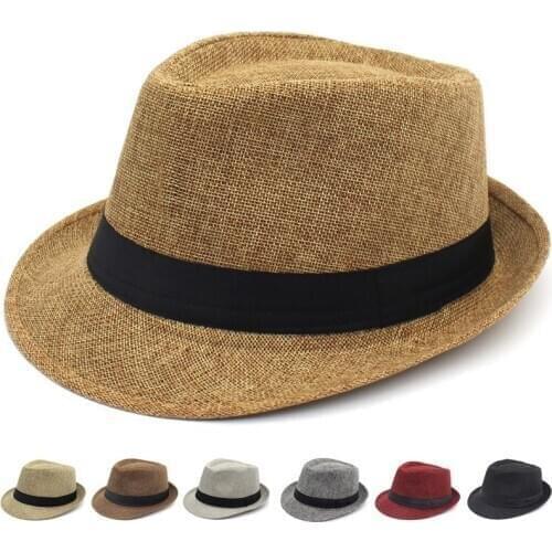 England Retro Mens Fedoras Top Jazz Thin Section Straw Hat Summer Autumn Bowler Hat For Women Men Classic Version Hats Caps