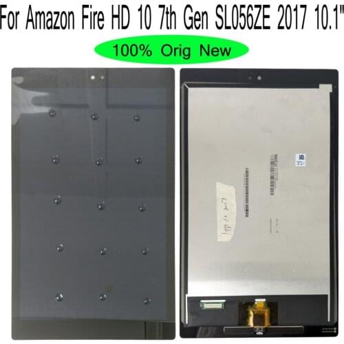 Shyueda For Amazon Fire HD 10 7th Gen SL056ZE 2017 10.1 1920x1200 100% Orig AAA+ IPS LCD Display Touch Screen Digitizer