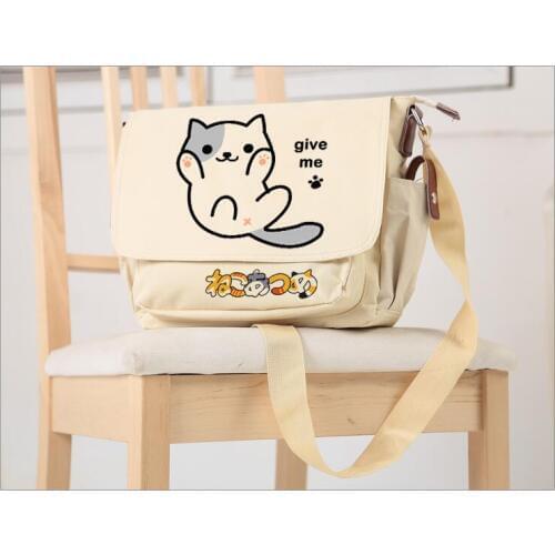 Japan Anime Neko Atsume Casual Cat Oxford Student Schoolbags Super quality for birthday gift