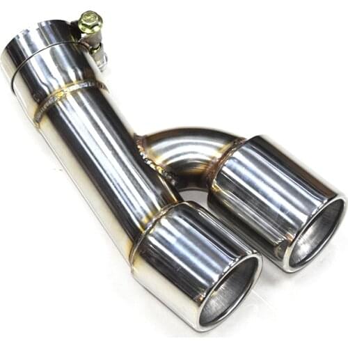 One pcs Stainless Steel Titanium Black Double Out Muffler Tips Tailpipe Exhaust tip fit BMW 3 Series 320i 318i F30 2013-2016