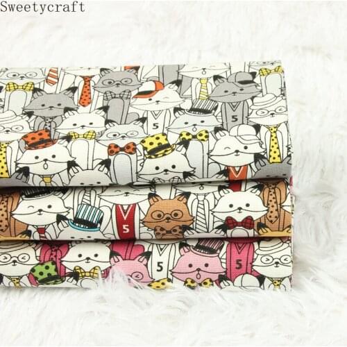 110x45cm Thick Cotton Fabric Cartoon Print Cloth Sewing Dress Quilting Fabrics for Patchwork Needlework DIY Handmade Accessories