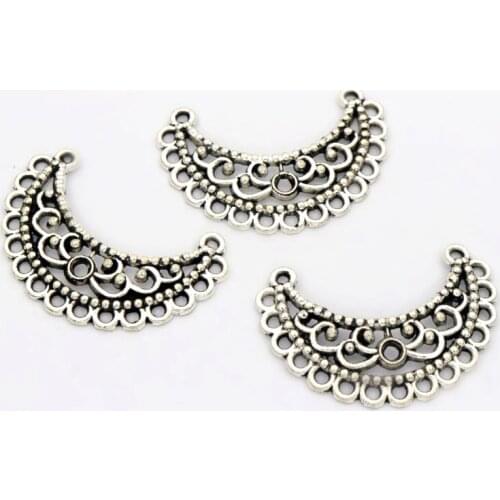 20pcs Mix Antique Silver Gold Metal Flower Bracelet Earring Hook Connectors For Jewelry Making Diy Finding Accessories Wholesale