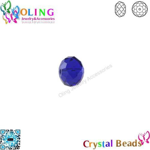 2017 new AAA 4mm glass beads Cobalt blue Crystal bead faceted flat round DIY earrings Bracelet choker necklace jewelry making