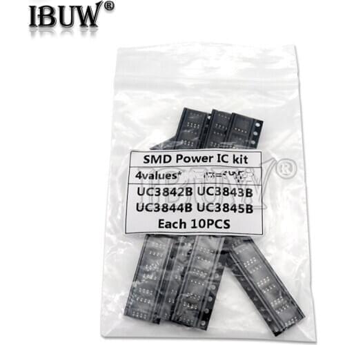 40PCS = 4 kinds * 10PCS UC3842 UC3843 UC3844 UC3845 hjxrhgal sop Each 10PCS kit (12-26)