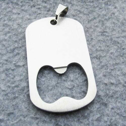 500pcs/lot Stainless Steel Army Dog Tags Brushed Surface with Bottle Opener Hollowing Out