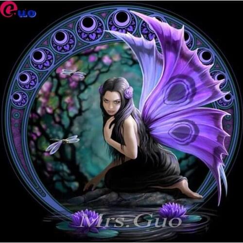 DIY 5D Diamond Painting "Butterfly Fairy" Full Square Round Drill Diamond Embroidery Sale Picture Of Rhinestones For Festival