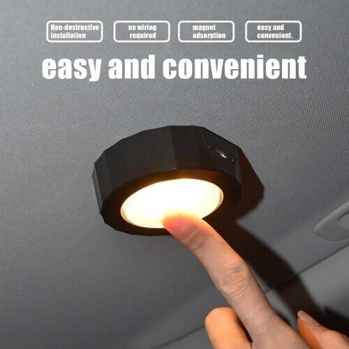 Car Roof Touch LED Night Light Ceiling Magnet Lamp 3 Lighting Colour Modes With Music Control Lighting Rechargeable USB Charging