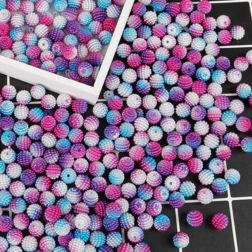 50pcs/lot 10mm Two-Color Effect ABS Imitation Pearl Beads Round Beads For Sewing Garment DIY Apparel Materials Home Decorations