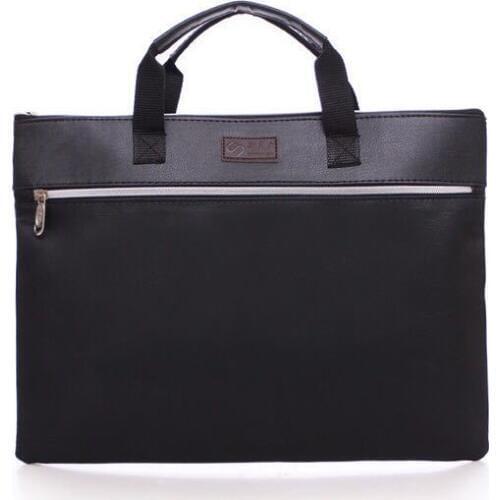 Business custom A4 zipper Men Briefcase Document Bags High capacity Portable File folder/a case for documents /filing