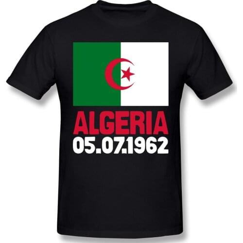 Algeria Represent Essential Mens Basic Short Sleeve T-Shirt Funny R330 Tees USA Size