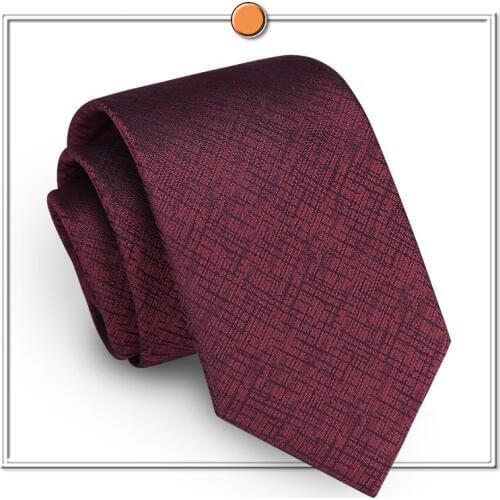 High Quality 2019 New Designers Brands Fashion Business 7cm Slim Ties for Men Necktie Wine Red Plaid Work Wedding with Gift Box