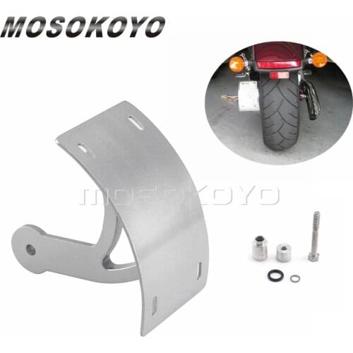 For Suzuki Boulevard M109R 06-13 Silver Motorcycle Curved Swingarm Vertical Side Mount License Number Plate Tag Holder Bracket