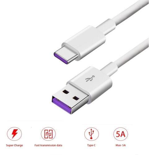 Huawei USB 5A Type C Cable P20 Pro lite Mate20 10 Pro P10 Plus lite V10 USB Data 3.1 Type-C Supercharge Super Charger Cable Wire