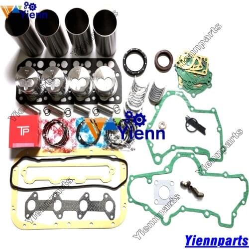 For Mitsubishi K4D Overhaul Rebuild Kit Piston Ring Gasket Bearing Set CATERPILLAR MS030 MS04M Excavator K4D Diesel Engine