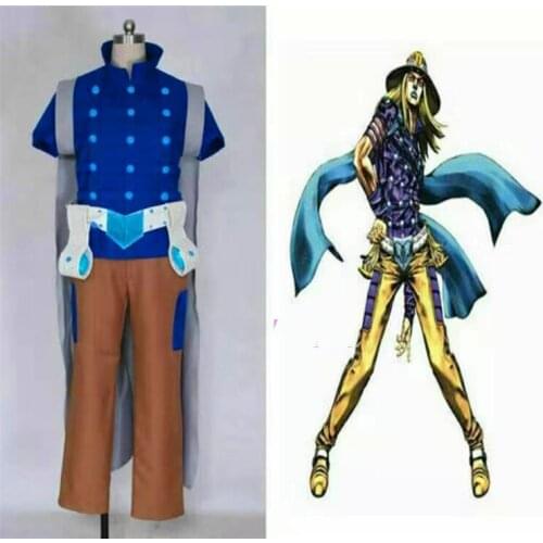 Anime JoJos Bizarre Adventure 7Steel Ball Run Julius Caesar Zeppeli Cosplay Costume full set halloween costumes for men adult