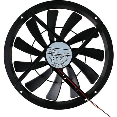 SXDOOL Cooling Fan 250mm 25cm DC 12V 1200 RPM 40DBA Molex 4D 25X3 cm, for PC Computer Fan Case Server Quiet Cooler