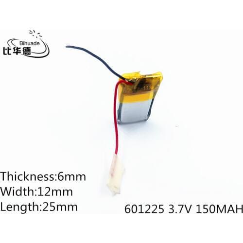 Li-po 3.7V,150mAH,601225 polymer lithium ion / Li-ion battery for GPS,mp3,mp4,mp5,dvd,,model toy mobile